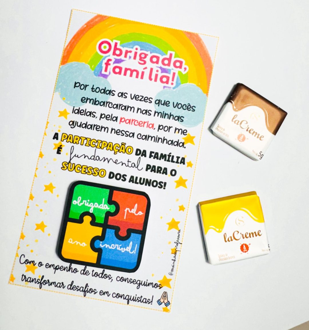 CARTÃO DE AGRADECIMENTO ÀS FAMÍLIAS - Image 2