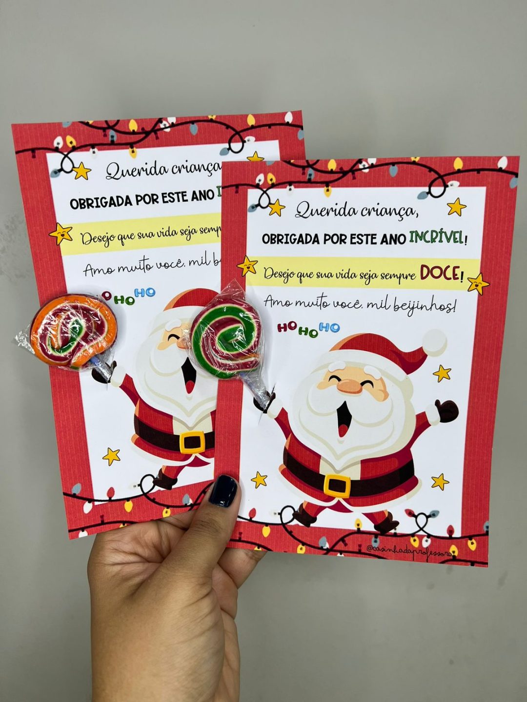 CARTÃO PAPAI NOEL PIRULITO