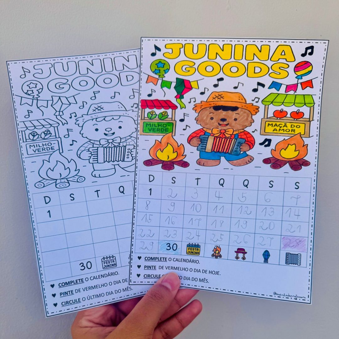 CALENDÁRIO JUNHO - JUNINA GOODS