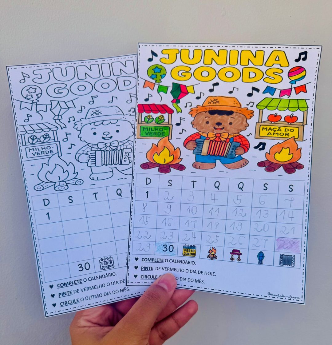 CALENDÁRIO JUNHO - JUNINA GOODS