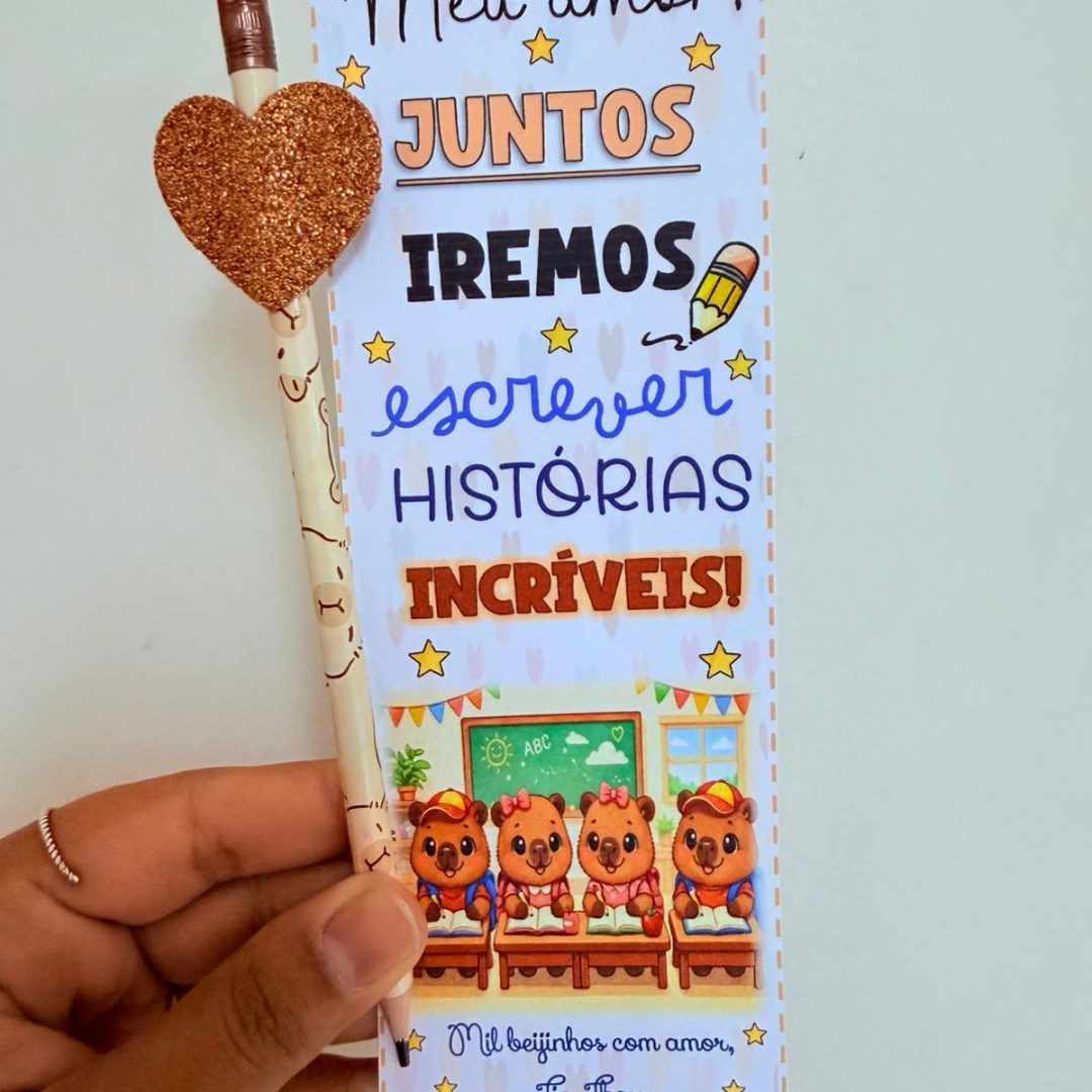 CARTÃO LEMBRANÇA CAPIVARA (LÁPIS)