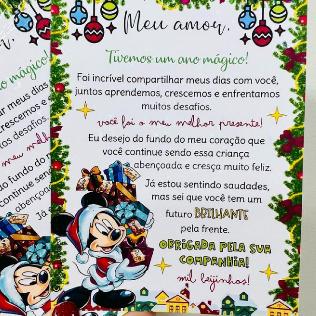 CARTÃO NATAL MICKEY