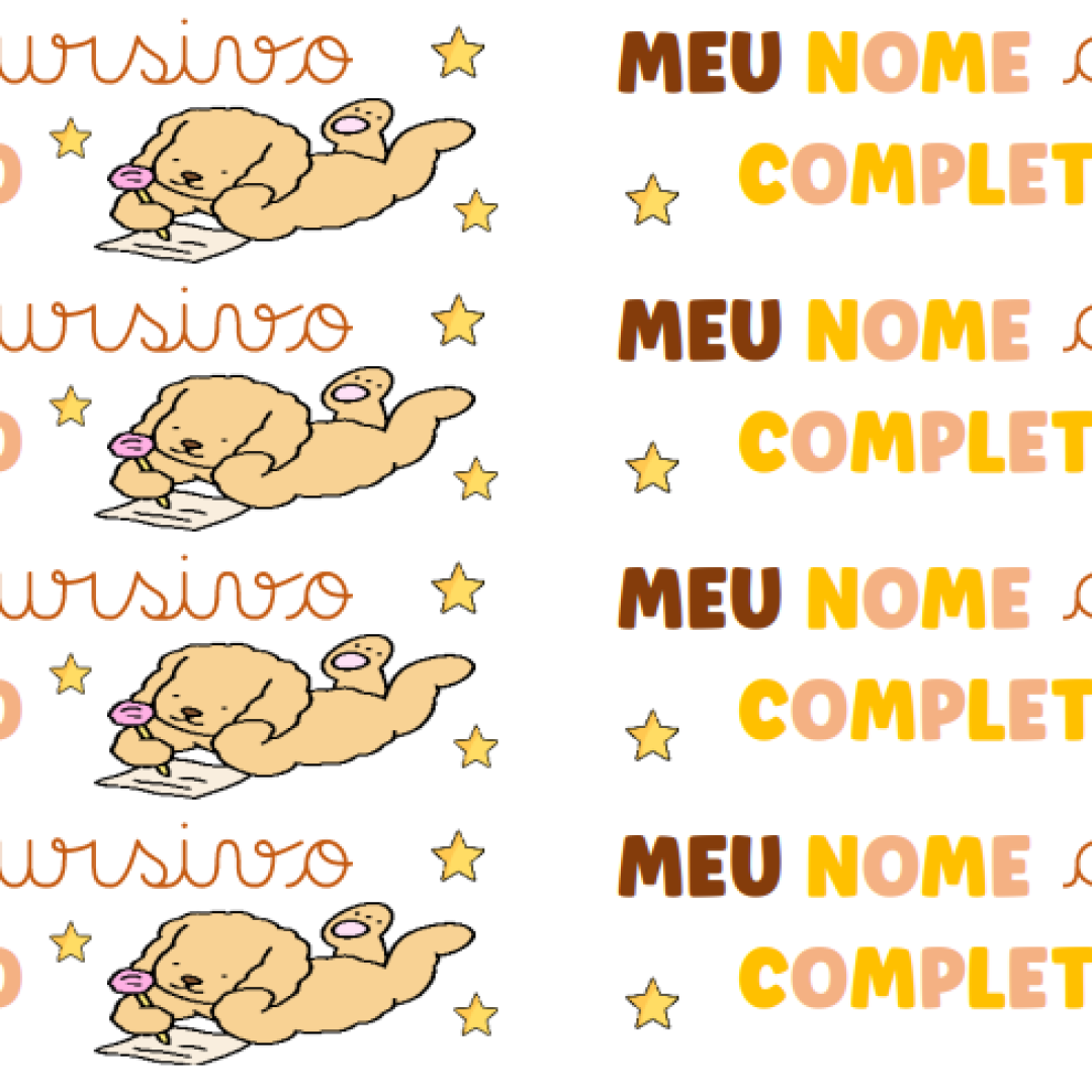 ETIQUETA NOME CURSIVO